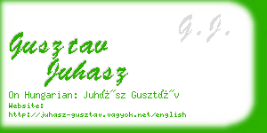 gusztav juhasz business card